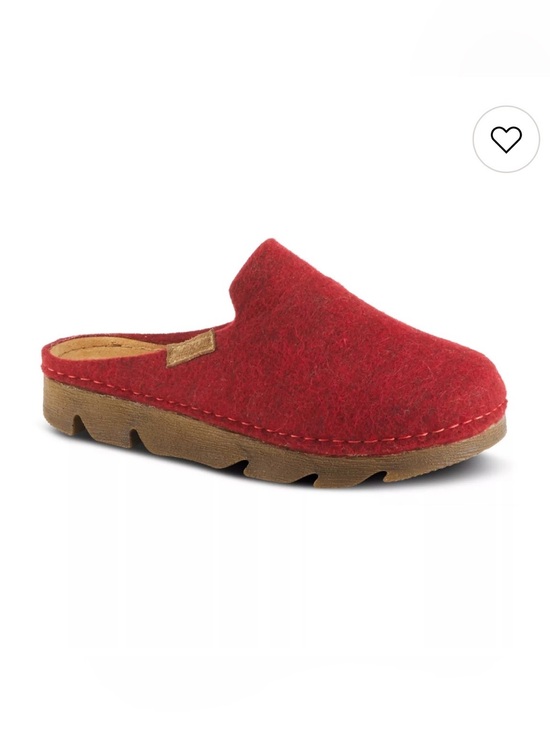 Flexus Shoes - Flexus by Spring Step Cloggish Wool Felt Platform Clogs Slippers Red 38 US 7.5